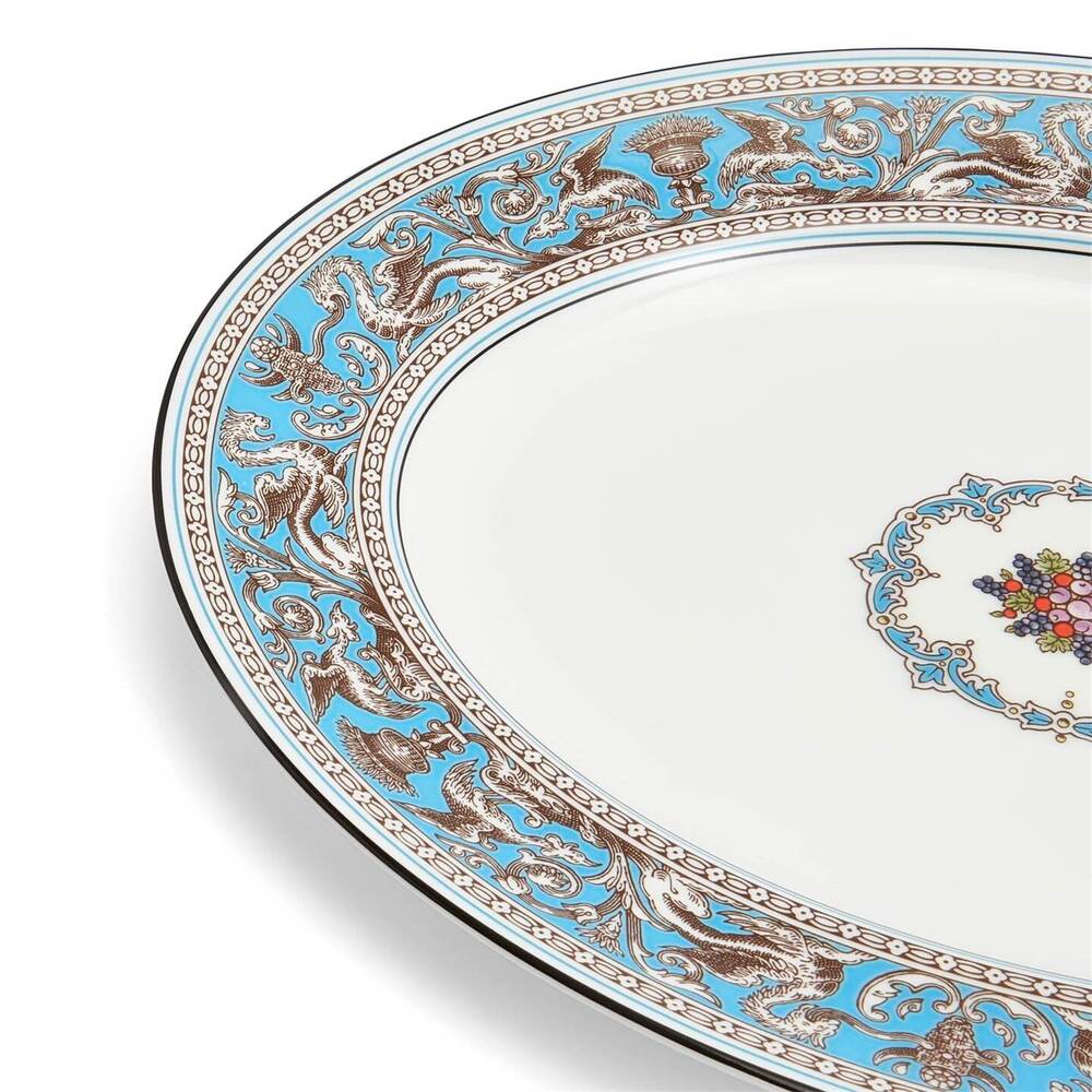 Florentine Turquoise Oval Dish 35 cm by Wedgwood Additional Image - 3