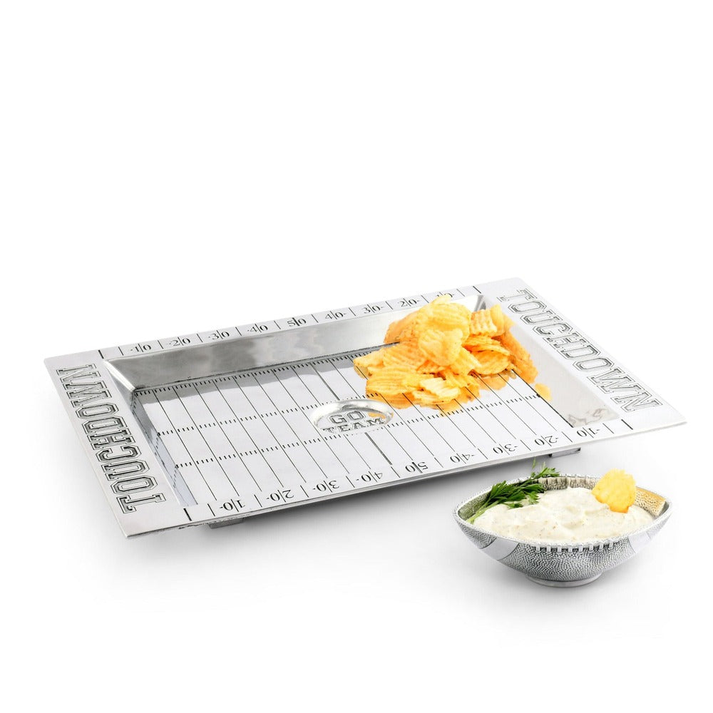 Football Field Chip And Dip Tray And Bowl by Arthur Court Designs 2