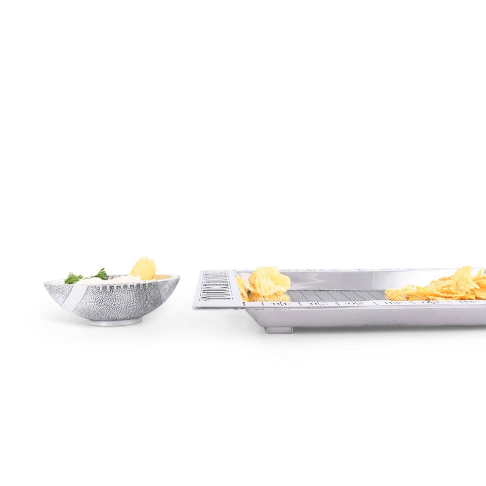 Football Field Chip And Dip Tray And Bowl by Arthur Court Designs 3