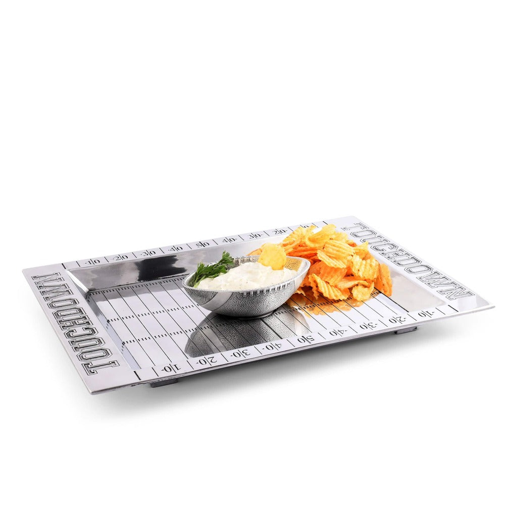 Football Field Chip And Dip Tray And Bowl by Arthur Court Designs 4