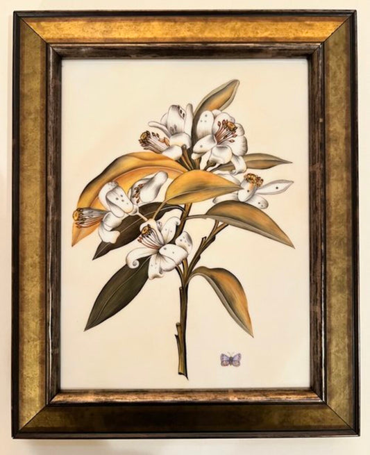 FP98 - Hand Painted Porcelain Framed Picture by Anna Weatherley