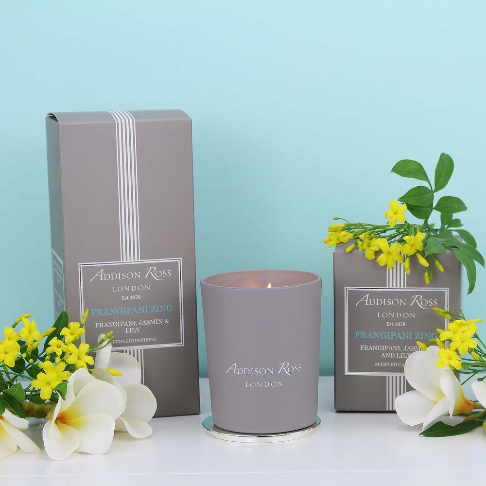 Frangipani Zing Scented Candle by Addison Ross Additional Image-3