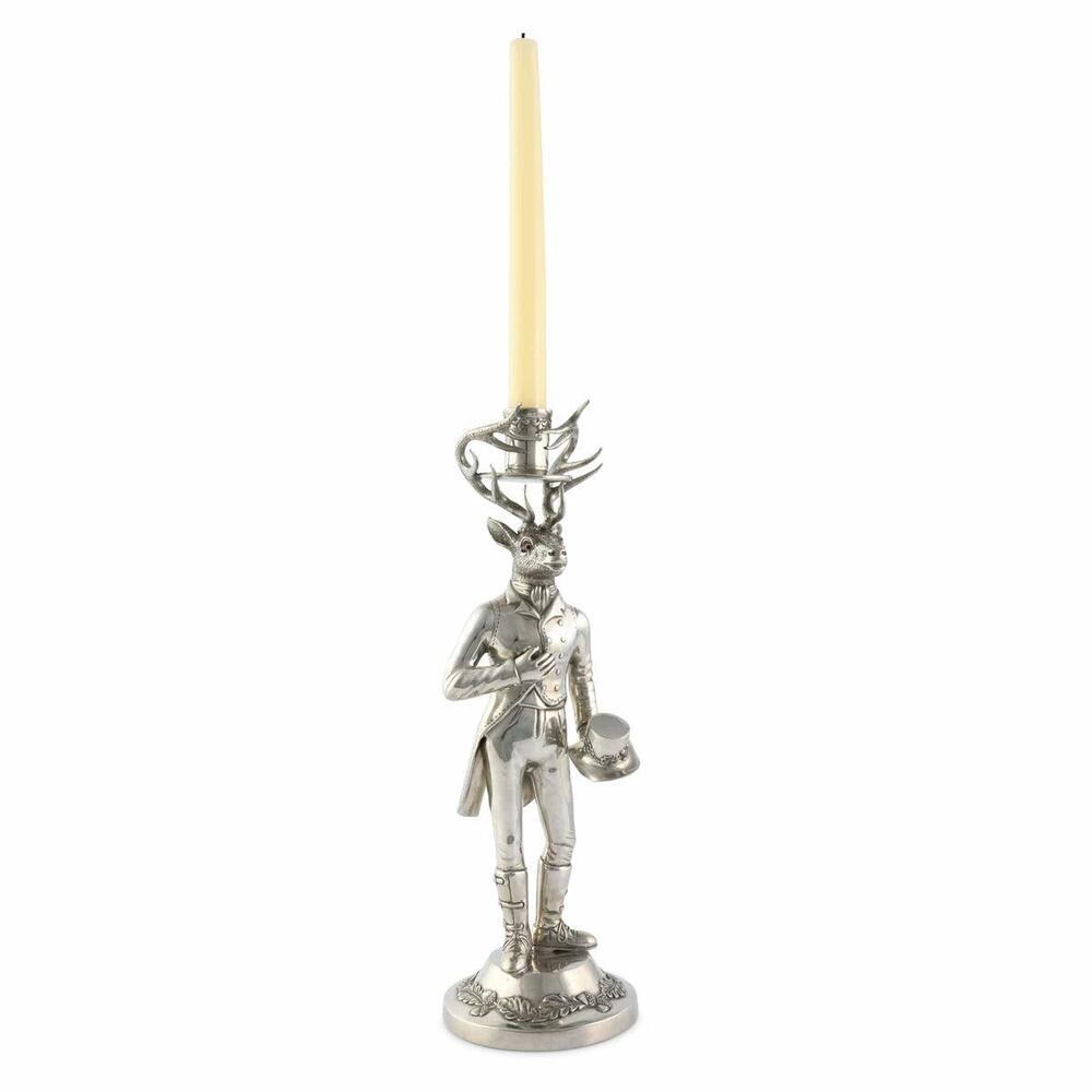 Gentleman Elk Tall Candlestick by Vagabond House 2