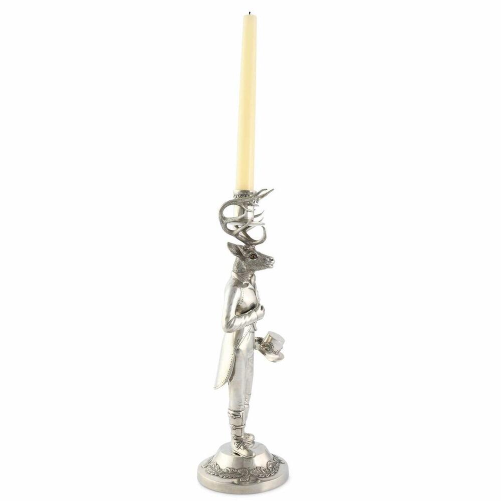 Gentleman Elk Tall Candlestick by Vagabond House 3