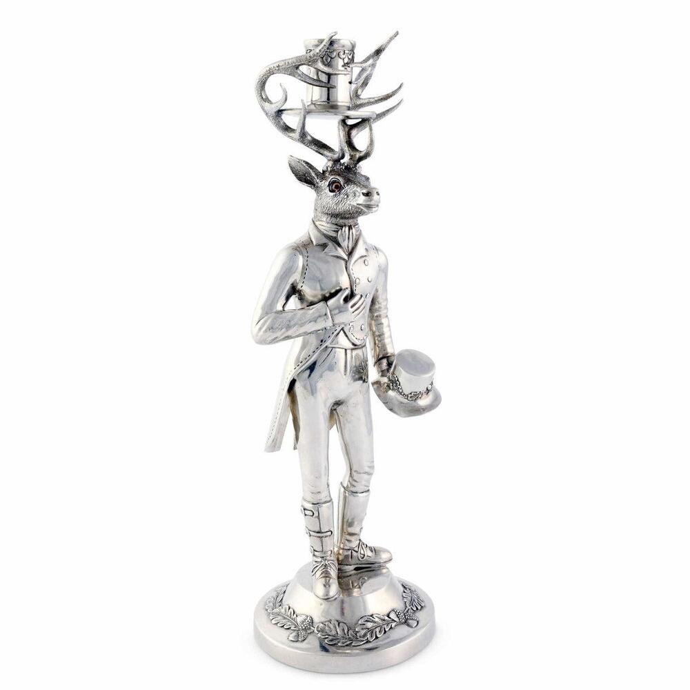 Gentleman Elk Tall Candlestick by Vagabond House 