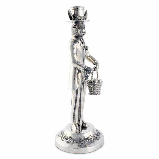 Gentleman Hare Tall Candlestick by Vagabond House 