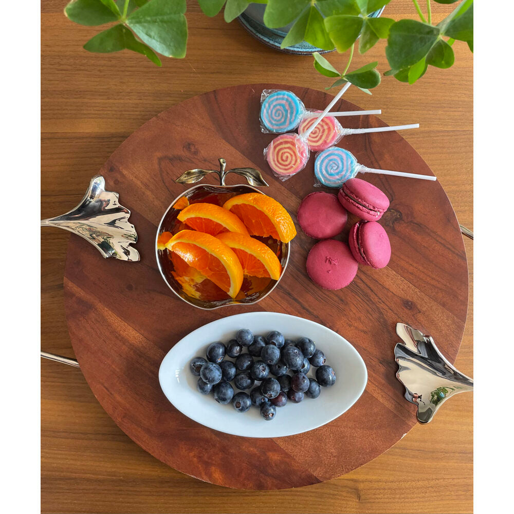 Ginkgo Wood Platter with Handles 14" by Mary Jurek Design Additional Image -2