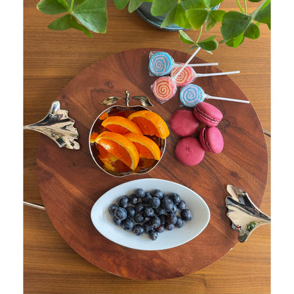 Ginkgo Wood Platter with Handles 14" by Mary Jurek Design Additional Image -2