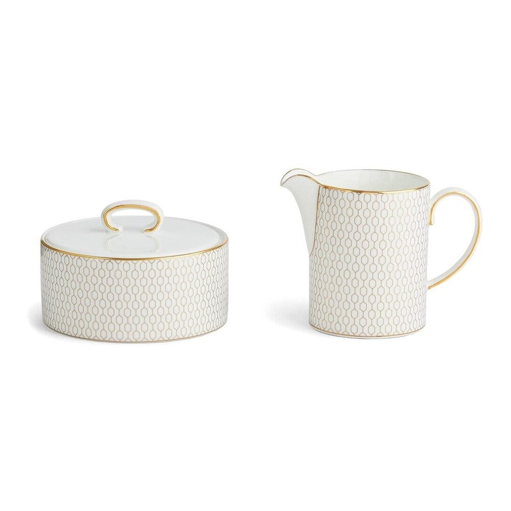 Gio Gold Sugar Box And Milk / Cream Jug by Wedgwood