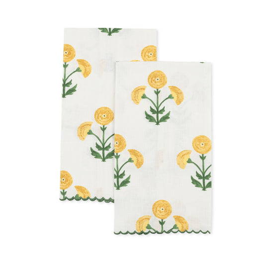 Gisele Guest Towels set of 2 Marigold 