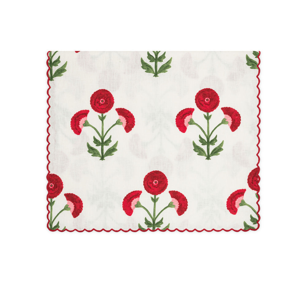 Gisele Tablecloth Scarlet 16" W x 108" L Runner 