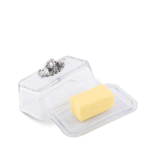 Glass Butter Dish - Acorn by Arthur Court Designs