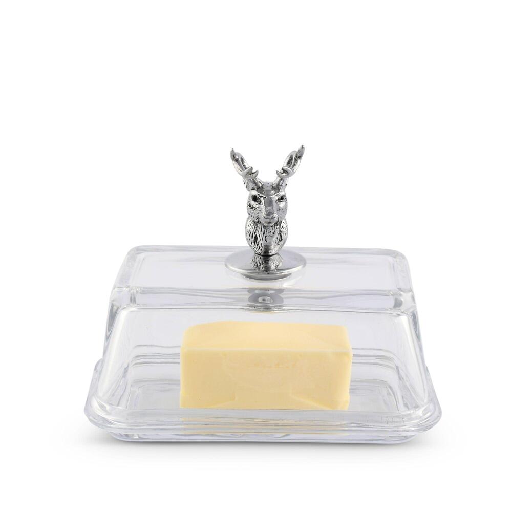 Glass Butter Dish - Elk by Arthur Court Designs 1