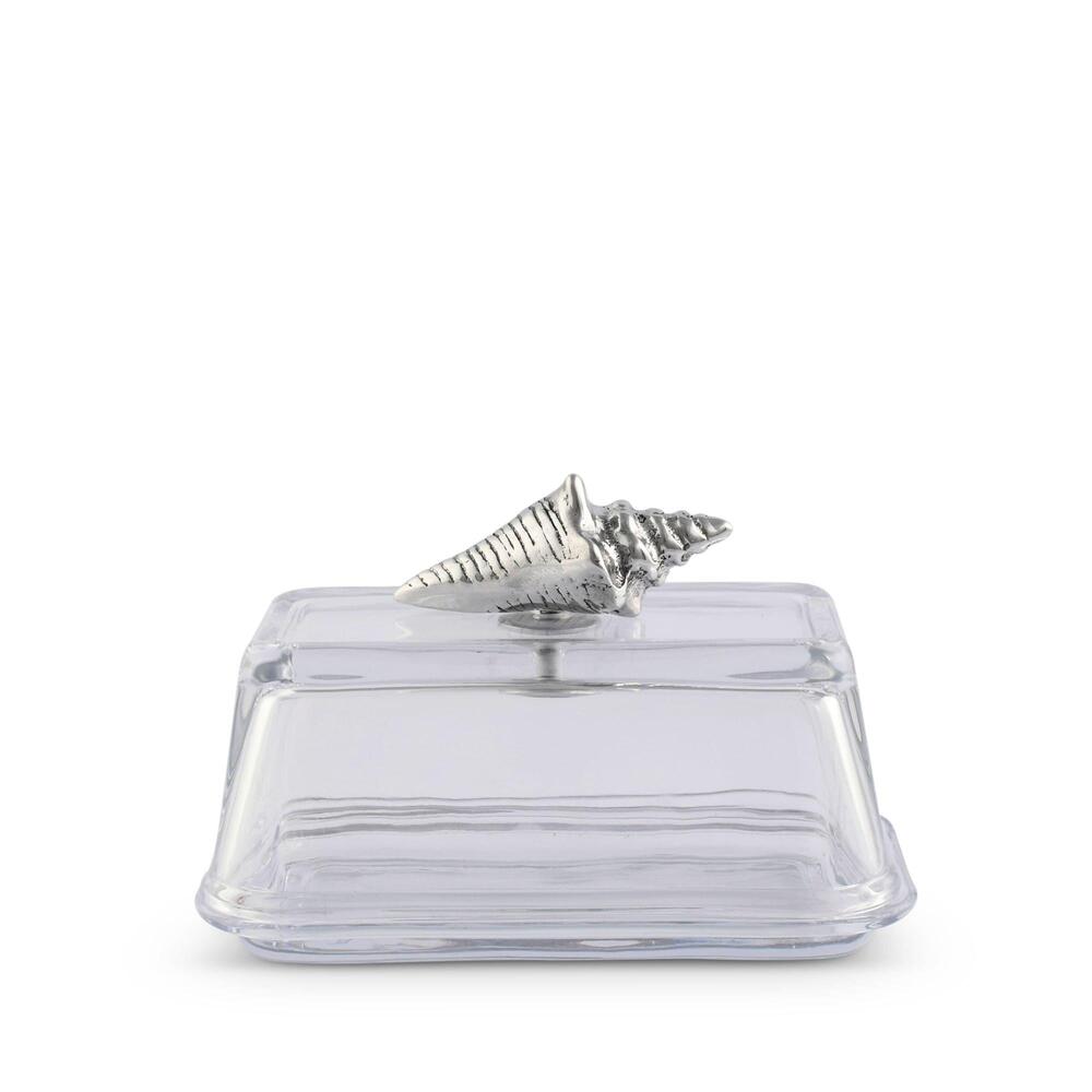 Glass Butter Dish- Shell by Arthur Court Designs 1