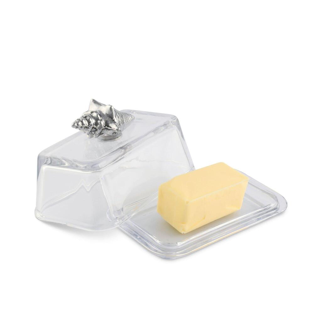 Glass Butter Dish- Shell by Arthur Court Designs