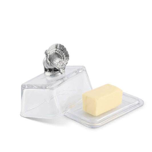 Glass Butter Dish - Turkey by Arthur Court Designs