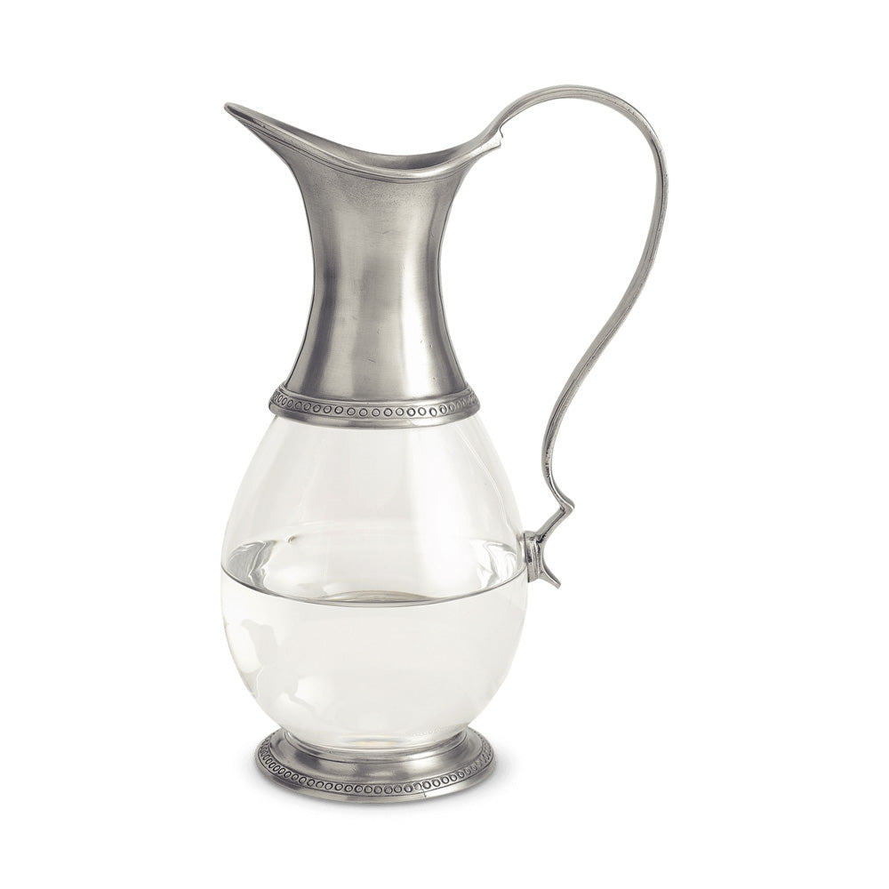 Glass Pitcher with Handle by Match Pewter 