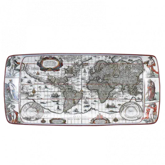 Globe Rectangular Tray by Mottahedeh