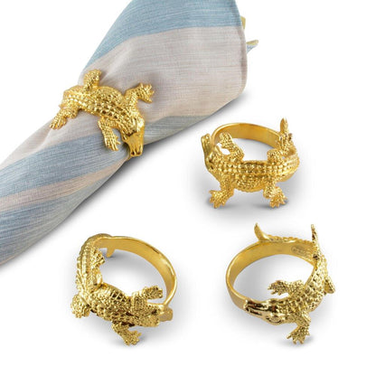 Gold Alligator Napkin Rings by Arthur Court Designs 3