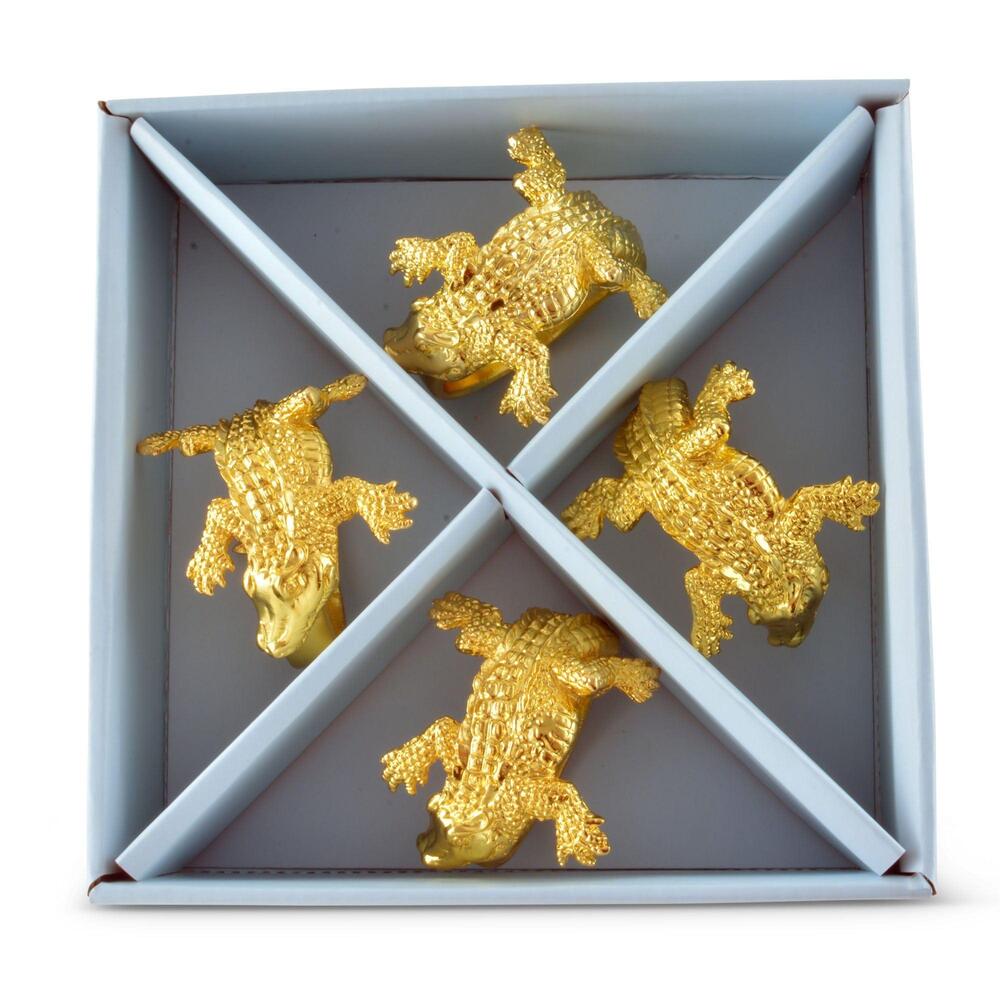 Gold Alligator Napkin Rings by Arthur Court Designs 5