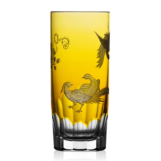 Gold Aves Amber Highball by Varga Crystal 