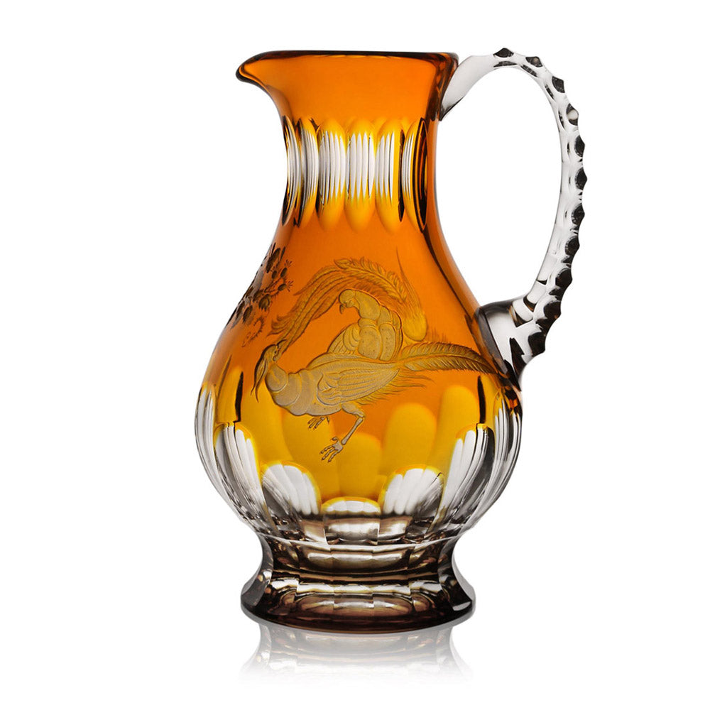 Gold Aves Amber Water Pitcher 1,0 Liter by Varga Crystal 