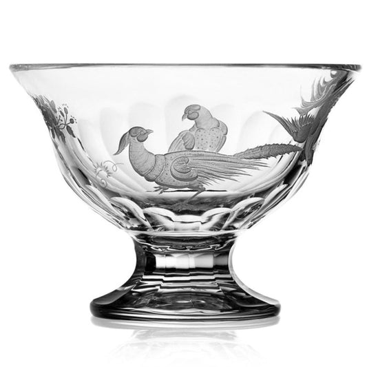 Gold Aves Clear Footed Bowl 8" by Varga Crystal 