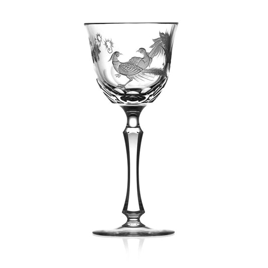 Gold Aves Clear White Wine Glass by Varga Crystal 