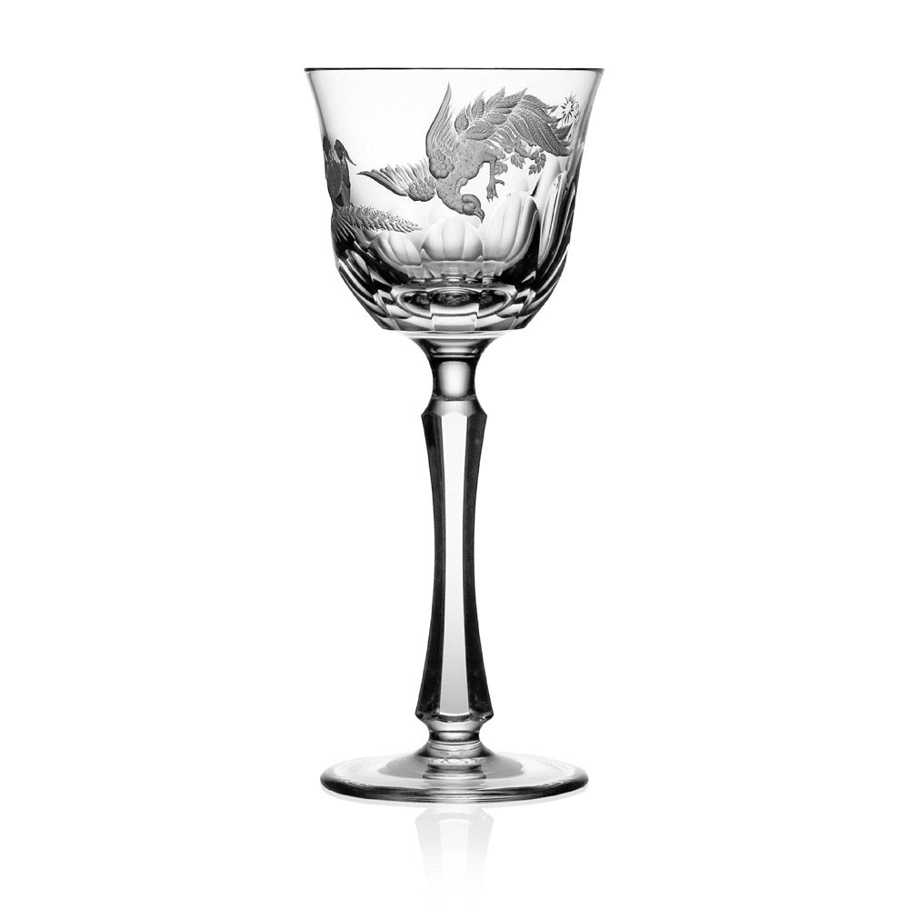 Gold Aves Clear Wine Glass by Varga Crystal 