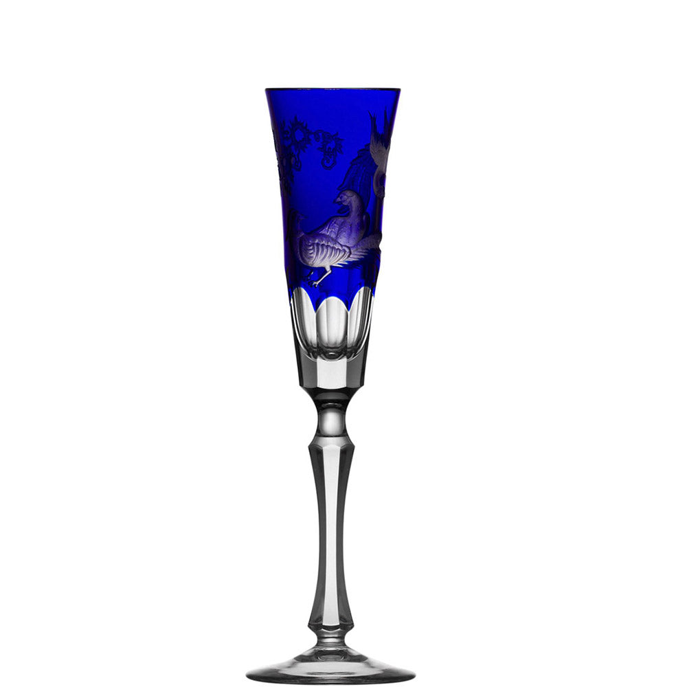 Gold Aves Cobalt Flute by Varga Crystal 