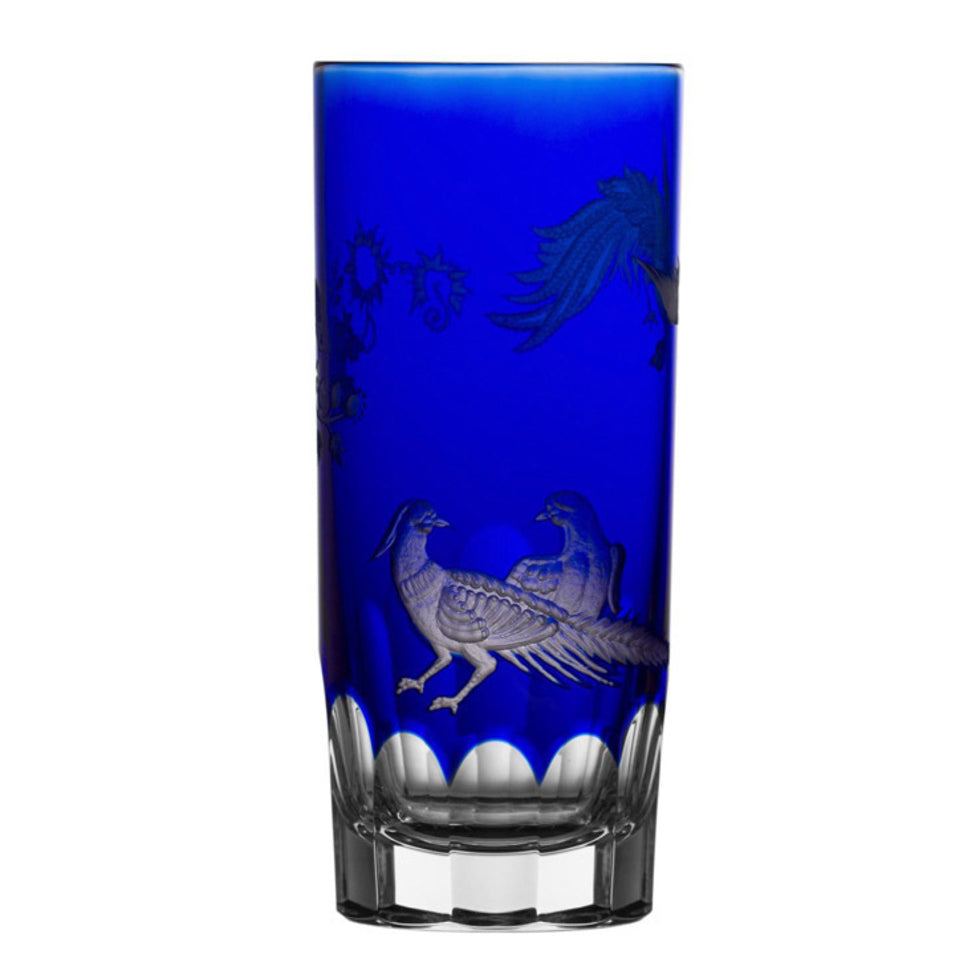 Gold Aves Cobalt Highball by Varga Crystal 