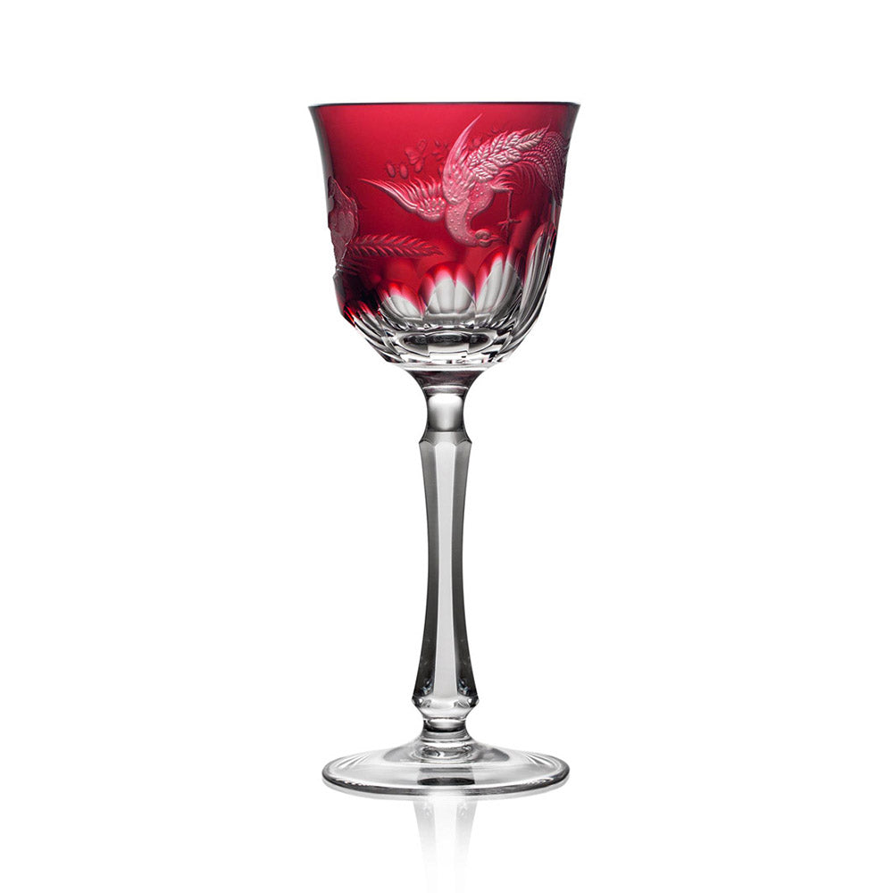 Gold Aves Raspberry Water Glass by Varga Crystal 