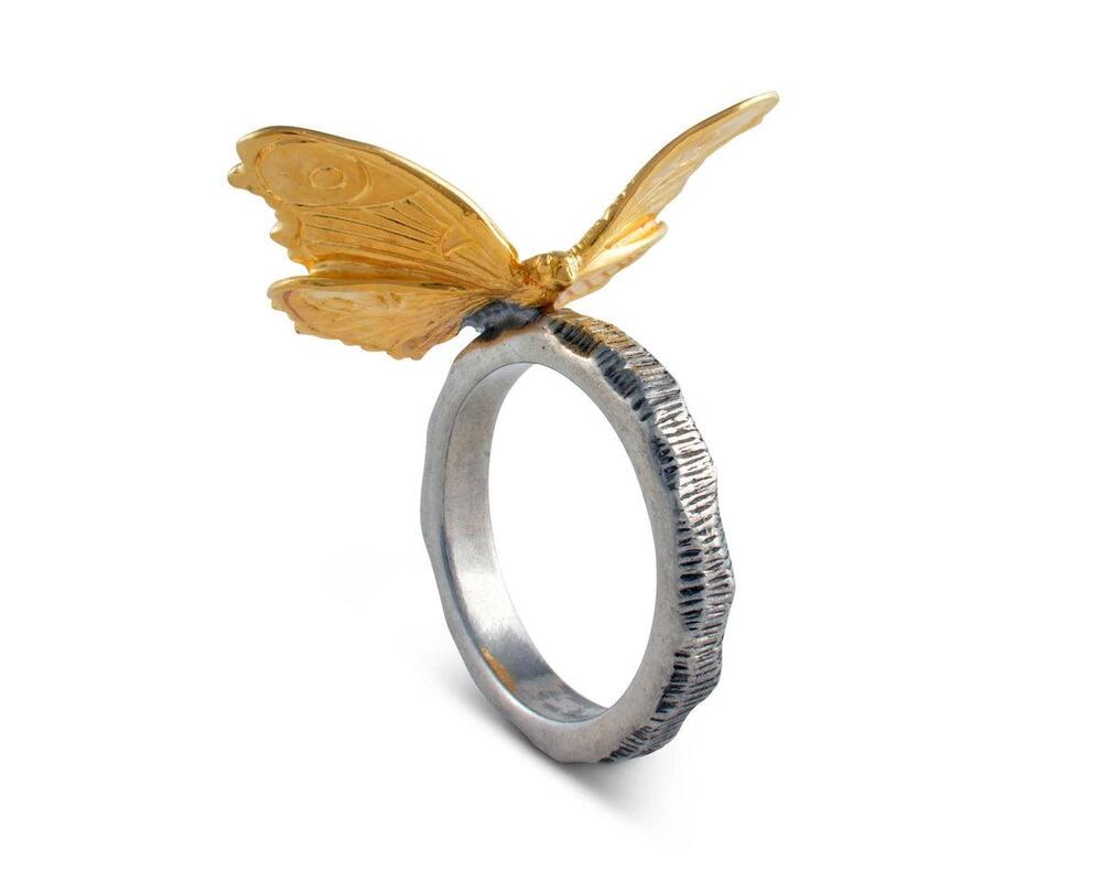 Gold Butterfly Napkin Ring by Vagabond House 1