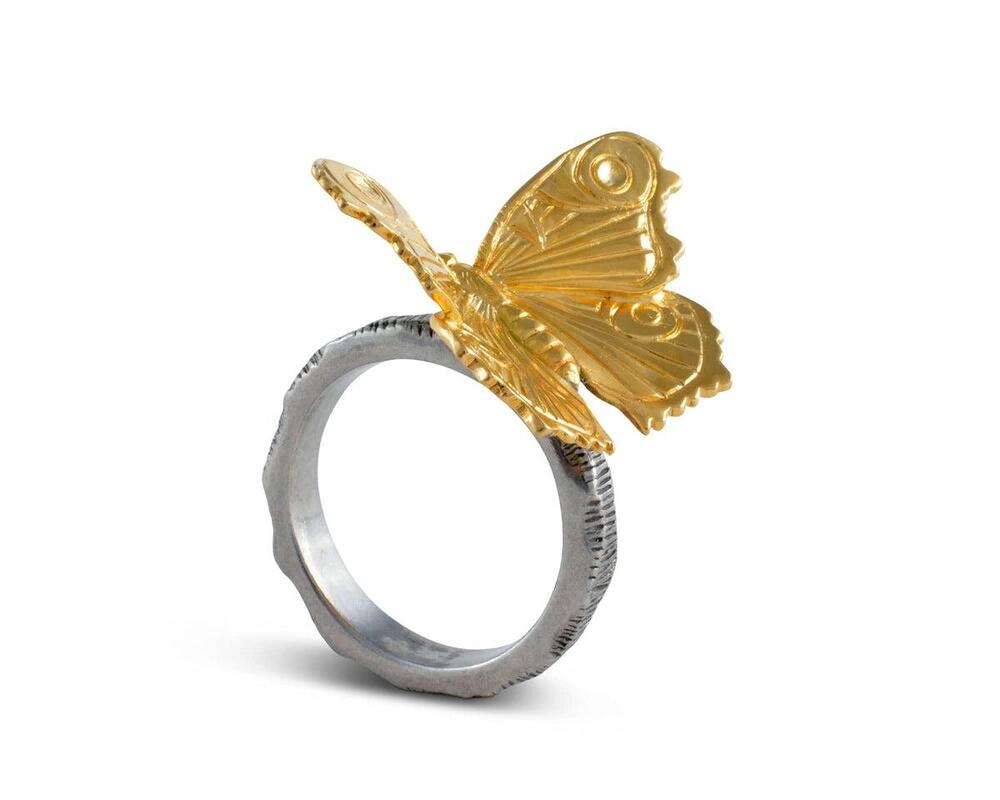 Gold Butterfly Napkin Ring by Vagabond House 2