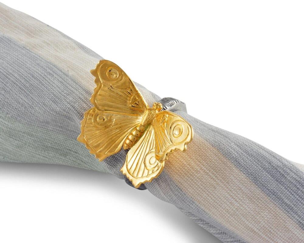 Gold Butterfly Napkin Ring by Vagabond House 3