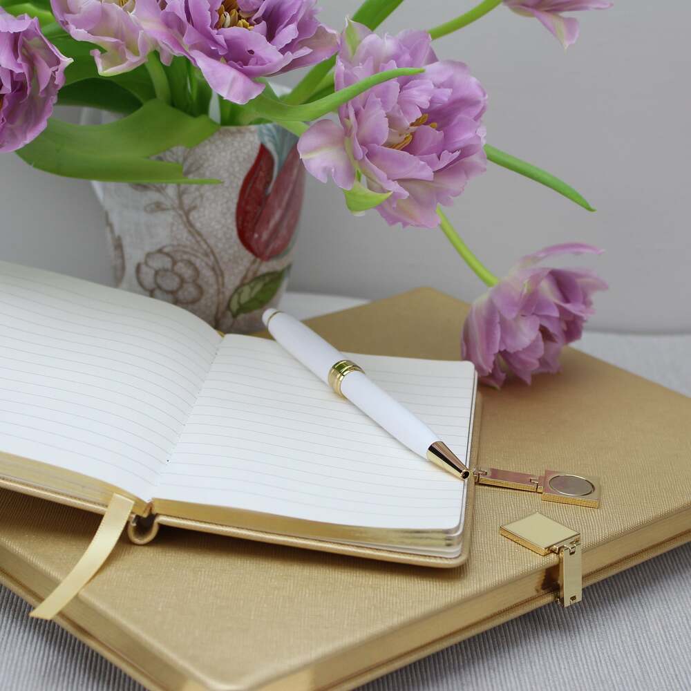 Gold & Gold A4 Notebook by Addison Ross Additional Image-3