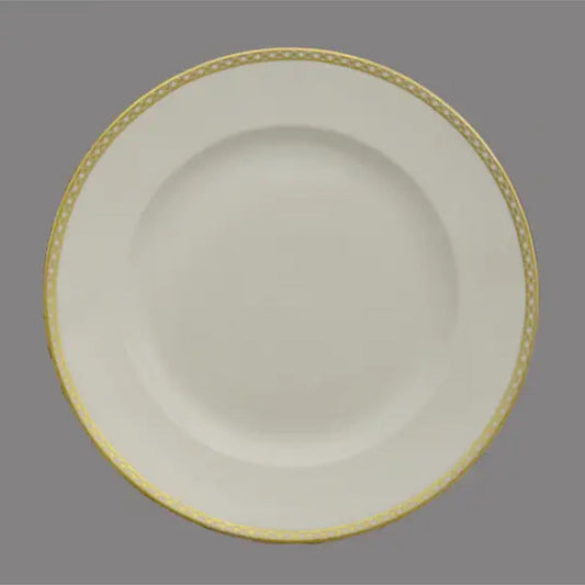 Gold Lattice Dinner Plate by Mottahedeh