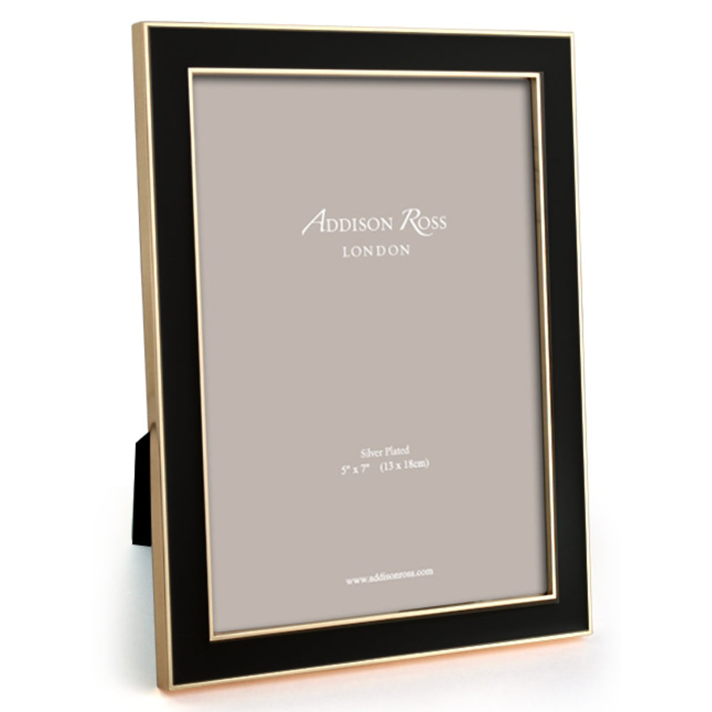 Gold Trim Black Enamel Picture Frame 15mm by Addison Ross