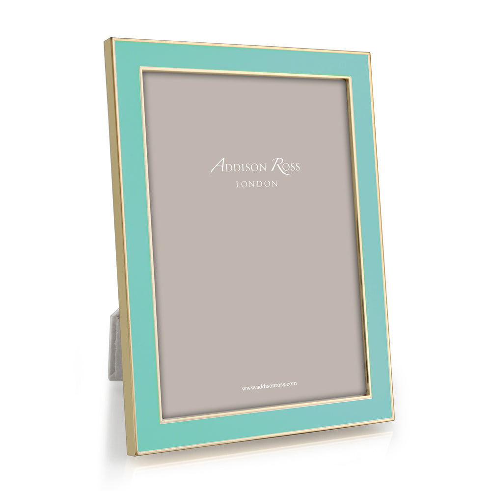 Gold Trim Turquoise Enamel Picture Frame 15mm by Addison Ross