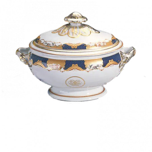 Golden Butterfly Oval Tureen by Mottahedeh