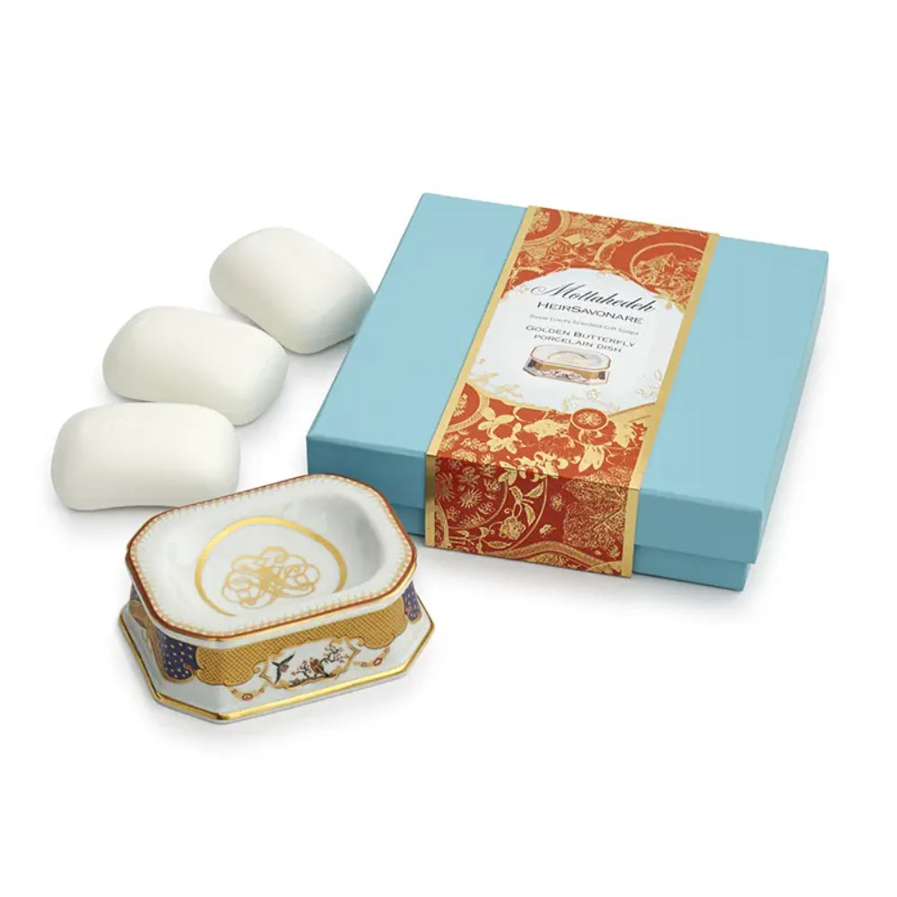 Golden Butterfly Soap Set by Mottahedeh 