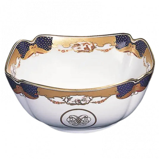 Golden Butterfly Square Bowl by Mottahedeh