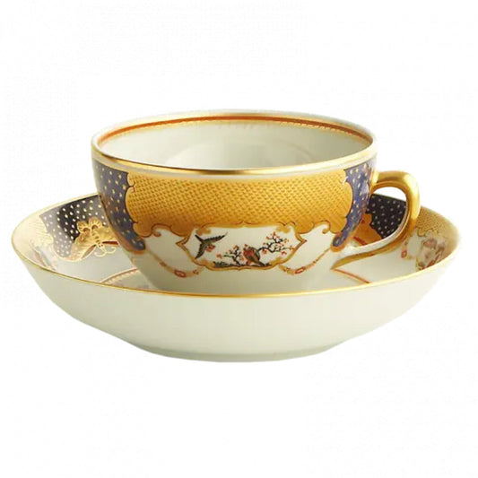 Golden Butterfly Tea Cup & Saucer by Mottahedeh