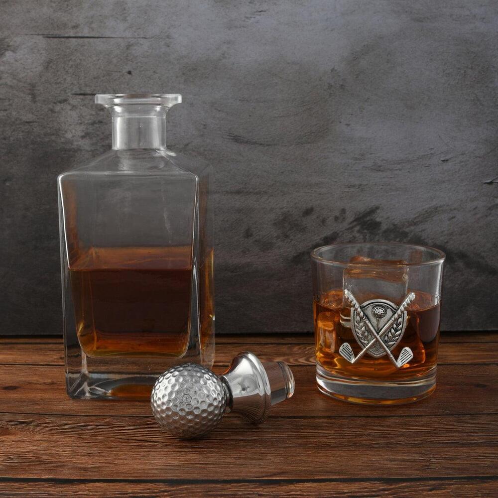 Golf Decanter Set with Pair Glasses by Vagabond House 1