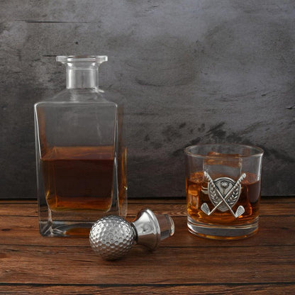 Golf Decanter Set with Pair Glasses by Vagabond House 1