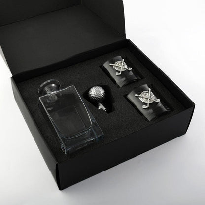 Golf Decanter Set with Pair Glasses by Vagabond House 3
