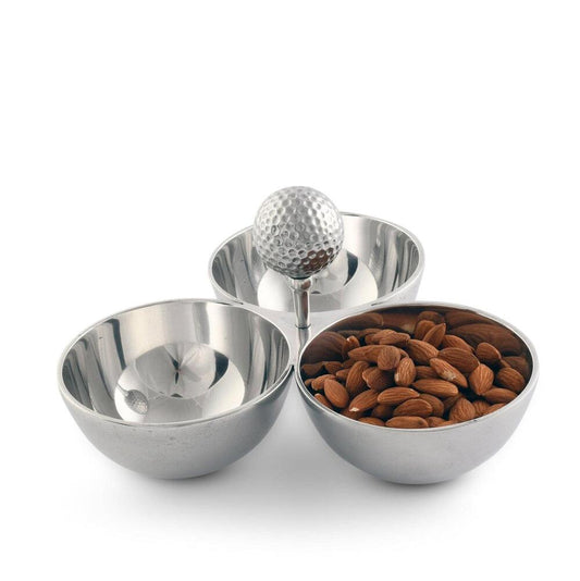 Golf Nut Bowl 3 Section by Vagabond House 