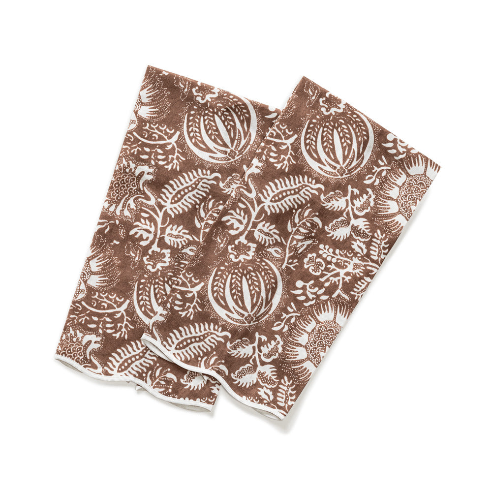 Granada Guest Towels set of 2 Chestnut 
