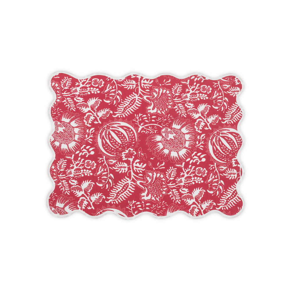 Granada Placemat set of 4 Scarlet Oblong 