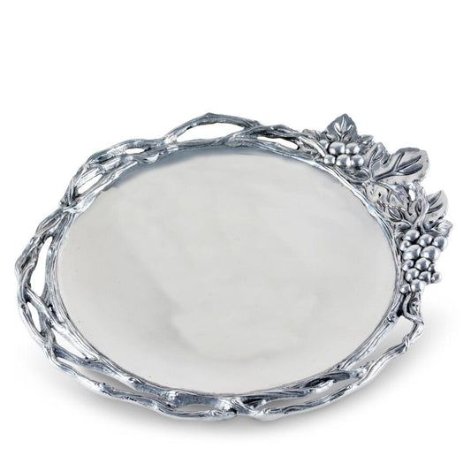 Grape Open Vine Round Tray Large by Arthur Court Designs